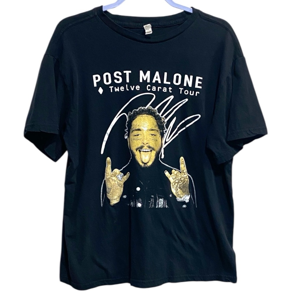 Post Malone Twelve Carat Tour‎ Graphic T-Shirt Black – Size Large